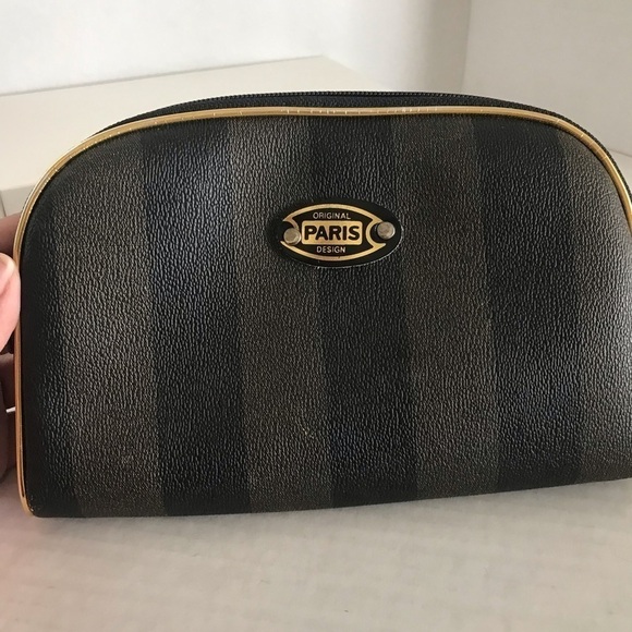 NWOT - Vintage Matryoshka Makeup Bags - 2 Original Paris Design Wide Stripe Bags - Picture 8 of 14